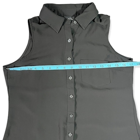 Rue 21 Sheer Black Sleeveless Button Down Blouse sz S - Picture 5 of 10